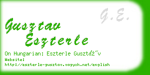 gusztav eszterle business card